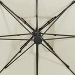 vidaXL Parasol de jardin en porte-à-faux avec double toit sable
