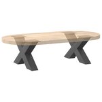 vidaXL Pieds de table basse en forme de X 2 pièces Anthracite 60 x (30-31) cm Acier