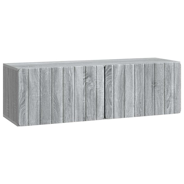 vidaXL Meuble TV mural Sonoma gris 98 x 31 x 30 cm Bois d'ingénierie