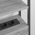 vidaXL Tête de lit avec étagère Sonoma gris 135 cm Bois d'ingénierie