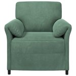 vidaXL Canapé 1 place Vert Mer 88 x 83 x 95 cm Velours
