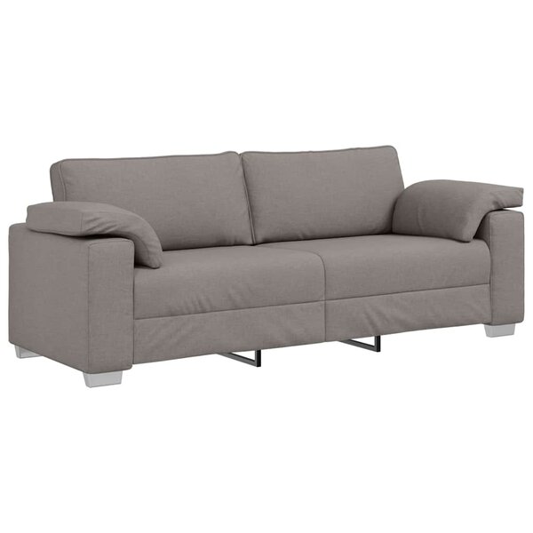 vidaXL Canapé avec coussin Taupe 219 x 77 x 82 cm tissu