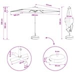 vidaXL Parasol de jardin avec base 200 x 300 cm Polyester