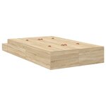 vidaXL Cadre de lit de rangement Chêne Sonoma 120x200 cm