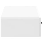vidaXL Table d'appoint murale Blanc brillant 87 5 x 34 5 x 17 cm
