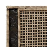 vidaXL Banc de rangement extérieur coussin beige 100 cm résine tressée