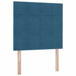vidaXL Lit avec rangement et matelas Bleu foncé 90 x 190 cm Velours