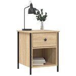 vidaXL Tables de chevet 2 Pièces chêne sonoma 40x42x50 cm bois ingénierie
