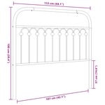 vidaXL Tête de lit métal noir 107 cm