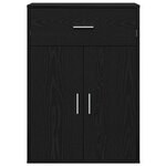 vidaXL Buffet avec tiroir Chêne noir 79 x 38 x 80 cm Bois d'ingénierie
