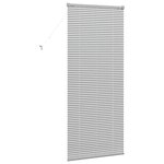 vidaXL Store de Fenêtre avec des rideaux Argenté 80 x 130 cm Aluminium