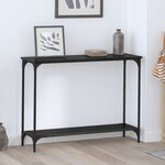 vidaXL Table console Chêne noir 101 x 30.5 x 75 cm Bois d'ingénierie