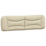 vidaXL Coussin de tête de lit Hvar crème 180 cm tissu