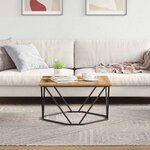 vidaXL Table basse Chêne Artisanale 80x80x45 cm Bois Ingénierie