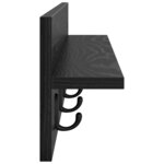 vidaXL Porte-manteau mural avec étagère Chêne noir 80 x 10.5 x 18 cm
