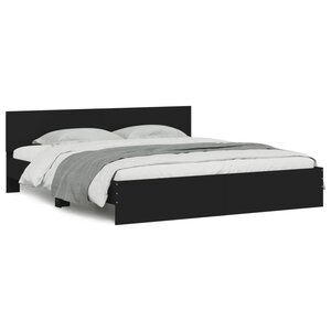 vidaXL Cadre de lit sans matelas noir 180x200 cm