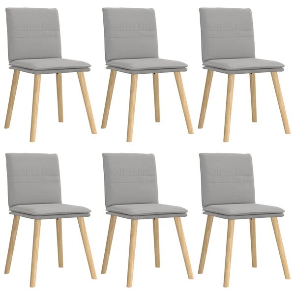 vidaXL Chaises à manger lot de 6 gris nuage tissu
