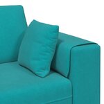vidaXL Canapé en velours avec coussin avec oreiller Turquoise 208 cm Velours