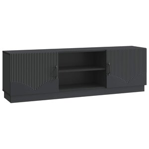 vidaXL Meuble TV Noir 150 x 31 x 47 cm Bois d'ingénierie