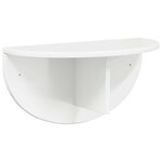 vidaXL Étagère Murale Blanc brillant 38 x 19 x 19 cm Bois d'ingénierie