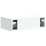 vidaXL Table d'appoint murale Blanc 59 x 34 5 x 17 cm