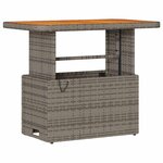 vidaXL Ensemble de salle à manger pour jardin 3 Pièces Gris Poly rotin