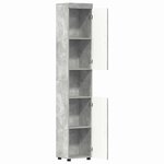 vidaXL Cabinet de salle de bain TULUM Gris béton 37 x 31.5 x 203 cm