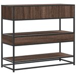 vidaXL Table console chêne marron 90x35x80 cm bois d'ingénierie