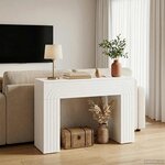 vidaXL Table basse Blanc 102 x 35 x 75 cm Bois d'ingénierie