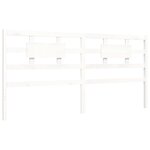 vidaXL Cadre de lit avec tête de lit blanc 200x200 cm bois massif