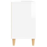 vidaXL Meuble d'évier blanc brillant 80x33x60 cm bois d'ingénierie