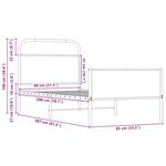 vidaXL Cadre de lit sans matelas 80x200cm chêne sonoma bois ingénierie