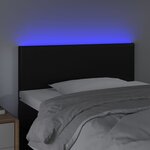 vidaXL Tête de lit à LED Noir 80x5x78/88 cm Similicuir