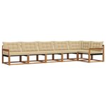 vidaXL Ensemble de canapés d'extérieur 6 Pièces Naturel et Beige