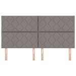 vidaXL Tête de lit avec des lumières à LED Réglable Taupe 180 cm tissu