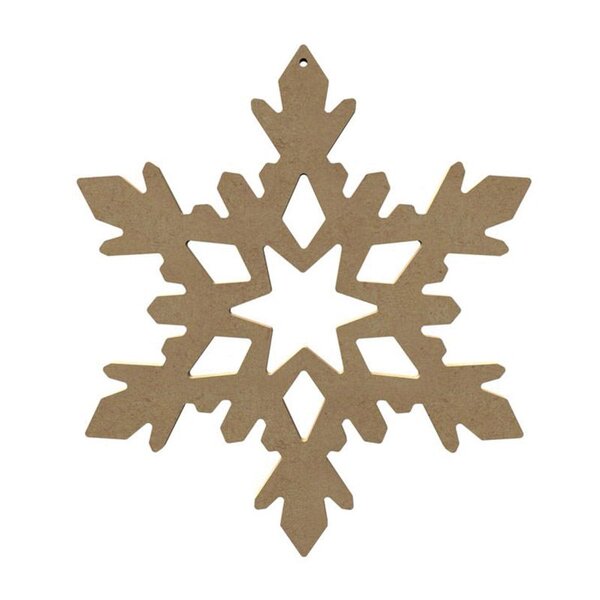 Flocon de neige en bois MDF à décorer - 23 x 23 cm