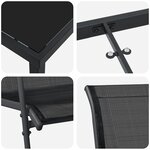 vidaXL Set de jardin 3 pièces Noir Textilène et Acier