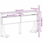 vidaXL Tête de lit de rangement Chêne fumé 180 cm Bois d'ingénierie