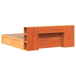 vidaXL Cadre de lit sans matelas cire marron 200x200cm bois pin massif