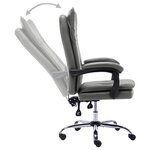 vidaXL Chaise de bureau Anthracite Similicuir