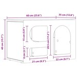 vidaXL Meuble TV Gris Sonoma 60 x 35 x 40 cm Bois d'ingénierie