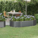 vidaXL Lit surélevé de jardin Acier galvanisé Anthracite