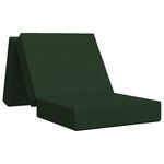 vidaXL Canapé-lit pliable 90 x 67 x 45 cm Vert foncé