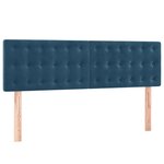 vidaXL Sommier à lattes de lit et matelas Bleu foncé 140x190cm Velours