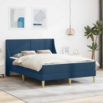 vidaXL Cadre de lit avec matelas avec tête de lit Polyester