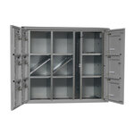 Bloc collectif Leabox  3x3  grade 3  simple face  extérieur  fixation murale  gris poussière ral 7037 finition brillante