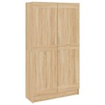 vidaXL Bibliothèque Chêne sonoma 82 5x30 5x150 cm Bois d’ingénierie