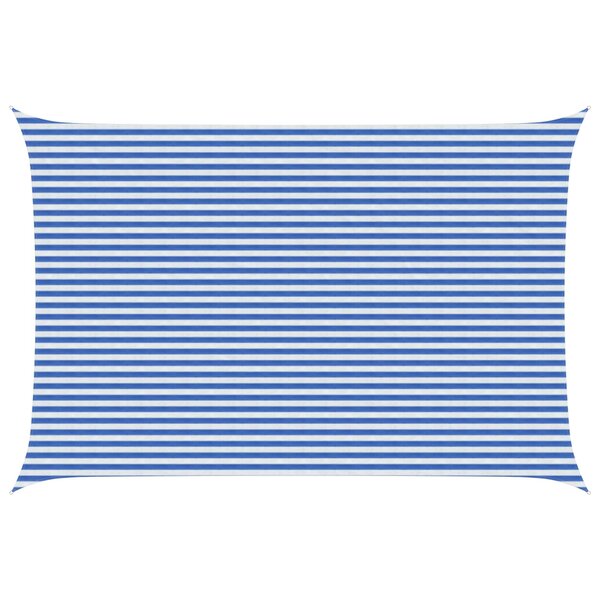 vidaXL Voile d'ombre 4 x 6 m HDPE Rectangulaire Bleu et Blanc