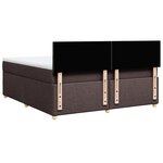 vidaXL Sommier à lattes de lit avec matelas Marron foncé 180x200 cm