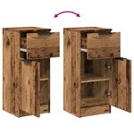 vidaXL Buffet vieux bois 30x30x70 cm bois d'ingénierie